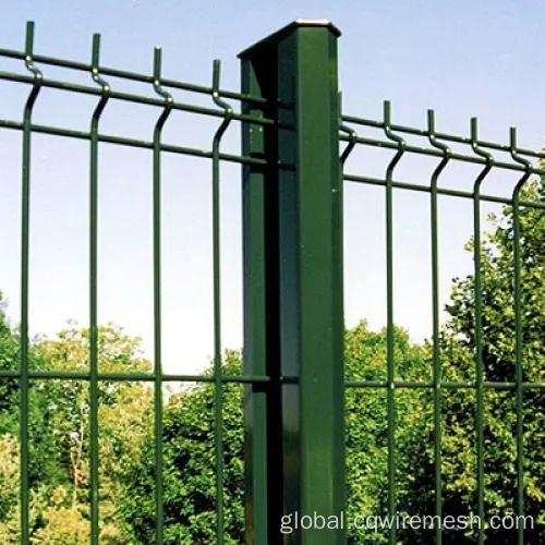 Metal Steel Wire Mesh Fence Green PVC Coated Welded Wire Mesh Fence Factory